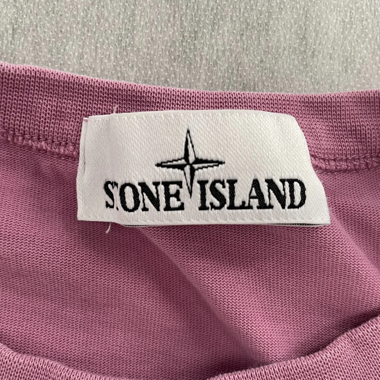 Felpa Stone Island adulto grande rosa polvere girocollo manica lunga logo uomo L