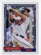 2021 Topps Update Series Alex Kirilloff RC #T92-29 Redux 1992 Minnesota Twins