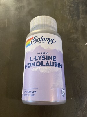 L-Lysine Monolaurin Immune Supplement | 1:1 Ratio | 60 VegCaps, 30 Serv.