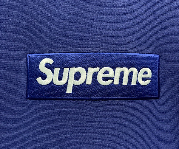 SUPREME 21AW Box Logo Hooded Sweatshirt Navy M Genuine / 26699 | eBay