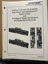 Service Manual ~ Bose Opti Voice Source Cards AmPlus 50 100 Amplifiers FreeSpace