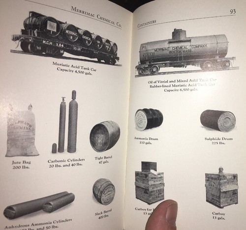 INDUSTRIAL CHEMICALS 3rd ed (1928) Merrimac Chemical Co MA.147 pp 6.25" x 3 5/8" - Picture 6 of 8
