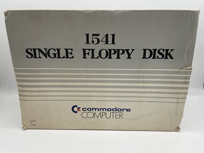 Vintage Commodore 1541 15.25'' Floppy Disk Drive With Original Box