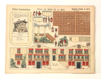 Imagerie D Epinal No1277 Villa Au Bord de la Mer Petites Constructions toy model
