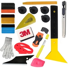 PRO WINDOW FILM TINTING TOOLS KIT, Teflon Slim Foot Handle 3M Squeegee Knife new