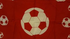Novelty Sports Theme Soccer Bandana - red & white - 20" x 20-1/4"