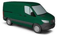 Busch 53402 Mb Sprinter Kasten, Kurzer Rs, GrüN, H0 Fahrzeug Modell 1:87