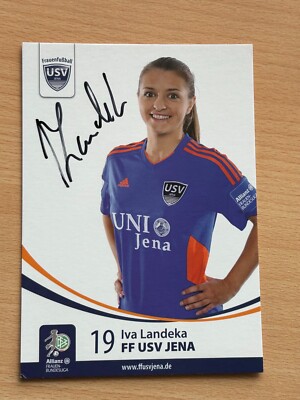 Iva Landeka FF USV Jena Autogrammkarte original signiert #S11268