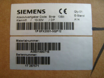 6FX2001-5QP12 Absolute encoder ST 13 bit 6FX2001-5QP12