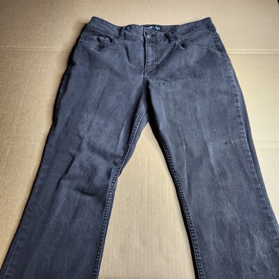 VTG Lee Riders Jeans Womens 12M Black Bootcut Mid Rise Pants Stretch Denim Jean
