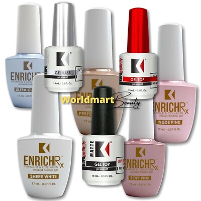 KUPA Gel Nail Polish Builder EnrichRx 0.57.oz Vitamin & Collagen Hard Gel/Choose