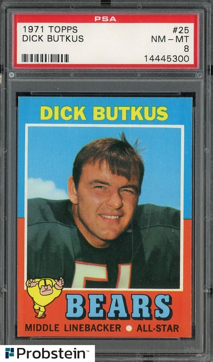 1971 Topps Football SETBREAK #25 Dick Butkus Chicago Bears HOF PSA 8 NM-MT