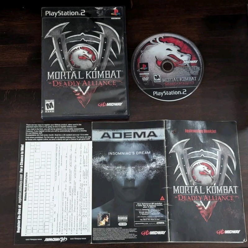 Mortal Kombat Deadly Alliance PS2 PlayStation 2 CIB Reg Card Tested See Pics