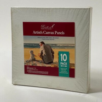 Pennelli 10 Pack Artist s Canvas Panels 280 GRAM Acid Free 8x8in
