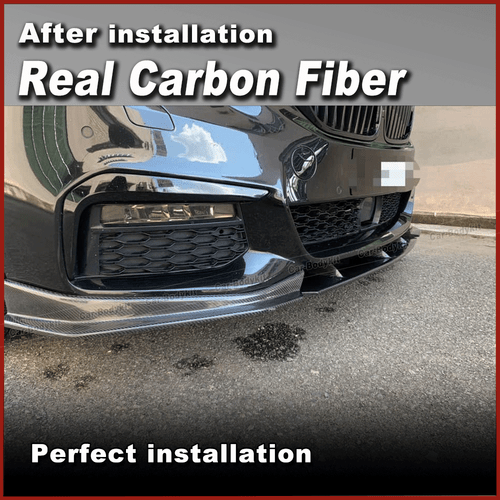 Alerón divisor delantero labio delantero de carbono se adapta al paquete BMW G30 G38 M 2017-2020 - Imagen 5 de 11