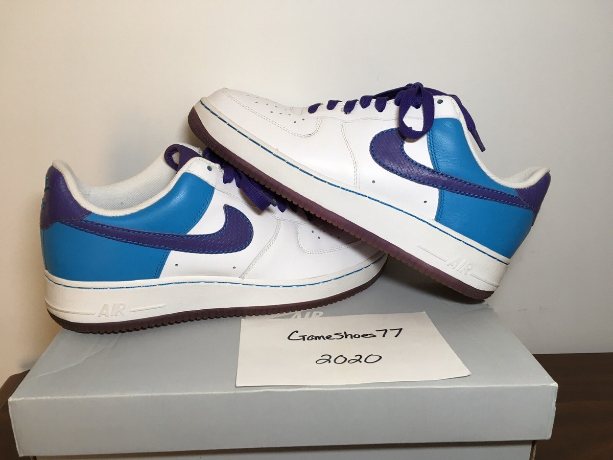 (2007) Nike Air Force Low ‘07 White/Varsity Purple-Lsr Blue