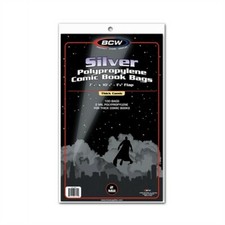 200 BCW NON-RESEAL Silver THICK Comic Book Poly Bags Acid Free Backer Boards