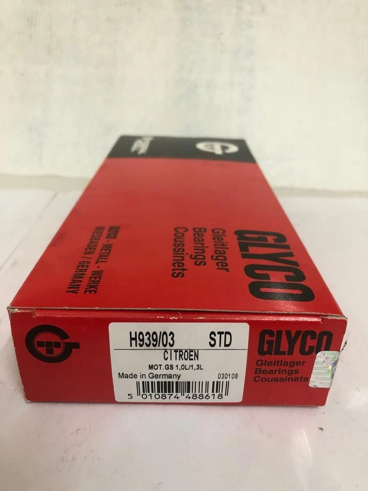 GLYCO Main Bearing Set H939/3 STD Fits Citroen GS GSX AMI 1.0L 1.3L G12 1222cc - Image 4 of 4
