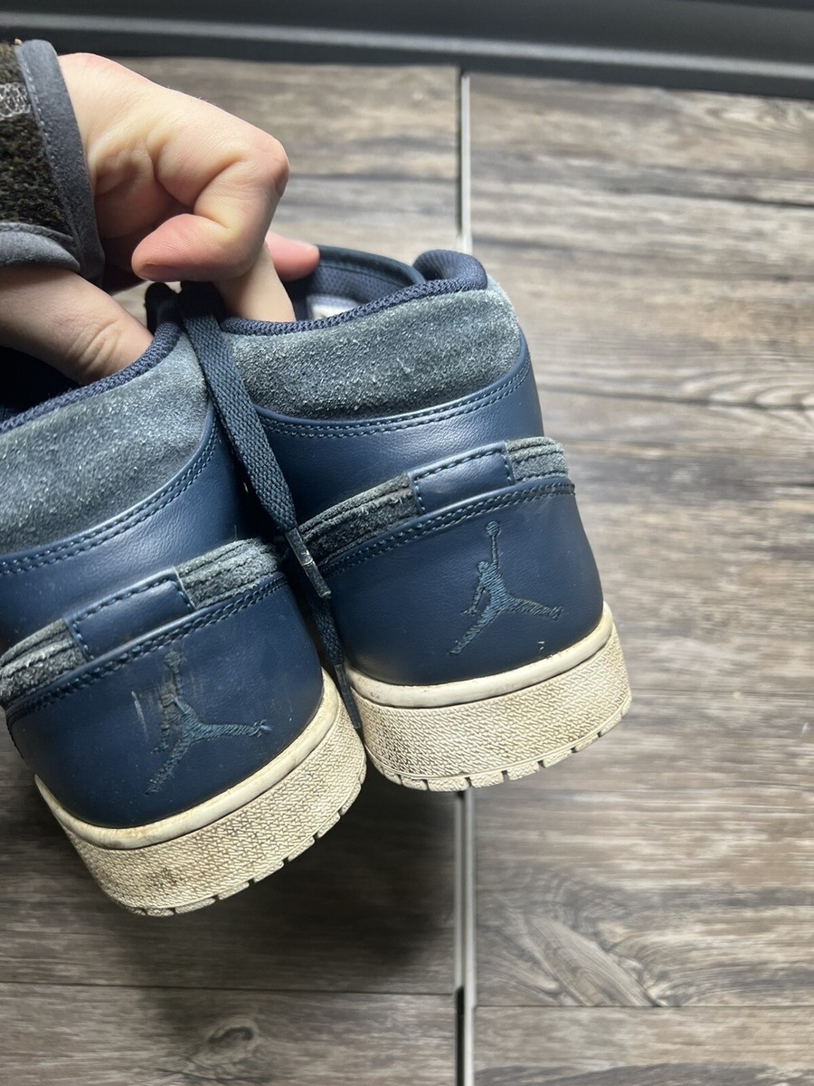 Nike Air Jordan 1 Retro Mid Mens 10.5 Armory Navy/Electrolime Jumpman 554724-421 Buy Air Jordan 1 Mid  main image 2