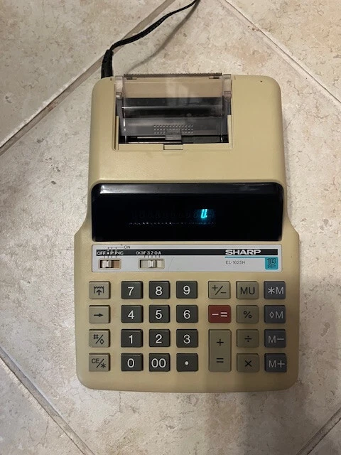SHARP EL-1625H Druckrechner ! Vintage Retro Rechner Taschenrechner 90 Er Jahre