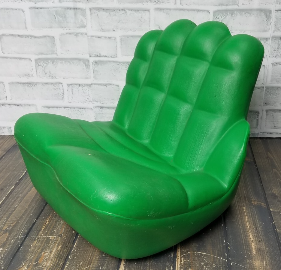 Vintage 1970s Small Green Jolly Green Giant Plastic Kid's Hand - Main Image