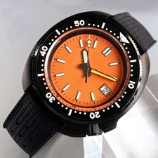 Tandorio 44mm Orange Turtle PVD Mechanical Watch Sapphire Glass 20ATM NH35 Wacth