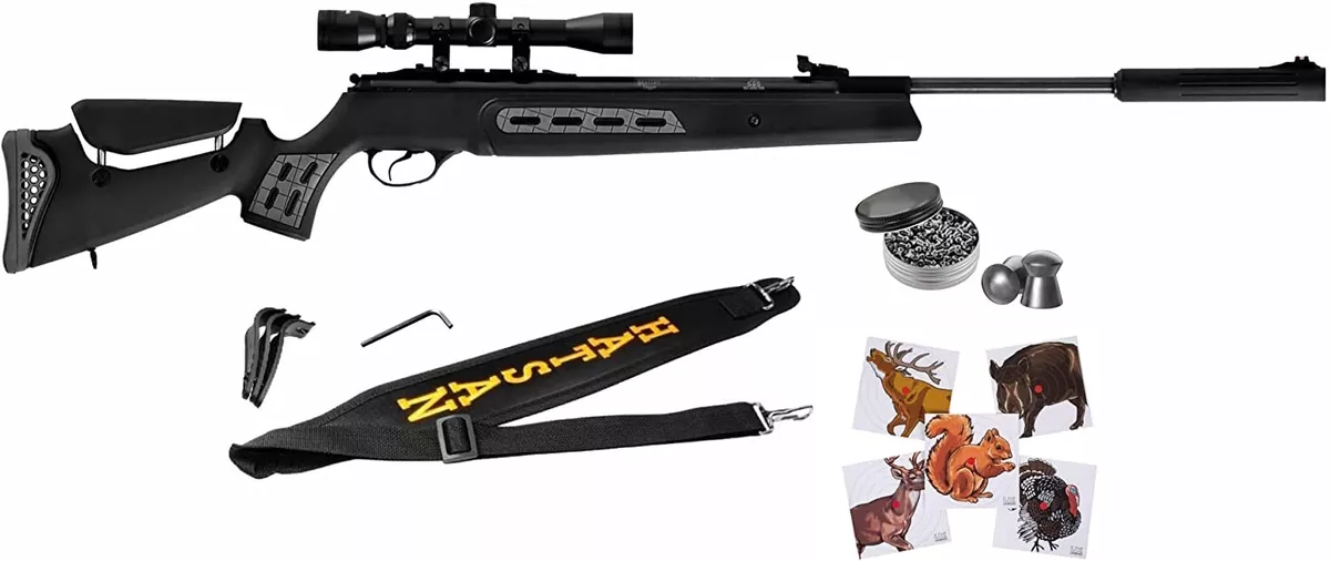 Hatsan Mod 125 Spring Sniper .25 Cal Air Rifle with Targets and Pellets  Bundle