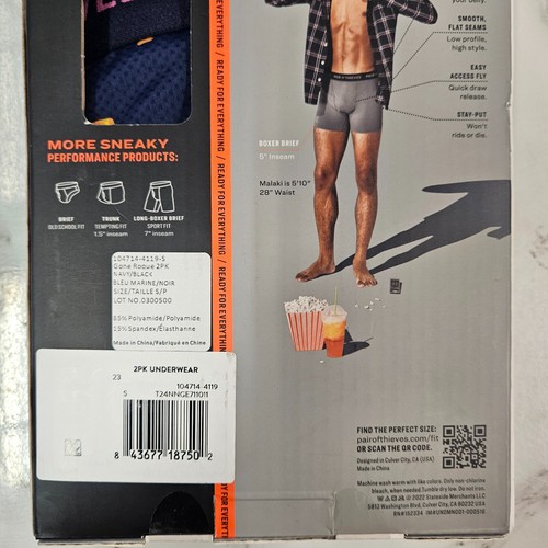 Paquete de 2 pares de calzoncillos boxer mágicos de malla súper ajustados Thieves para hombre talla pequeña surtido - Imagen 20 de 68