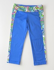 Lilly Pulitzer Luxletic Leggings Cropped Size Large Athletic Stretch Yoga Pocket
