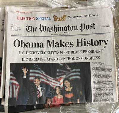 ''Obama Makes History'' The Washington Post  Commemorative Edition November 5 '08