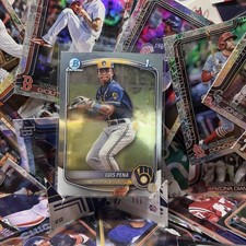 2025 Bowman Chrome #BCP-38 LUIS PENA 1st ROOKIE Brewers Top Prospect!