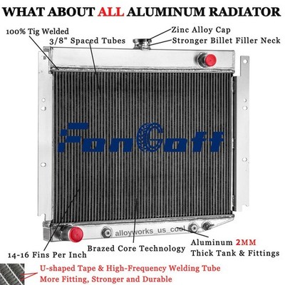 3 Core Radiator For 1969-1971 Dodge D100 D200 D300 W100 W200 W300 Pickup 6.3L US