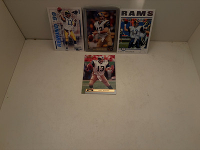 LOT OF 4 KURT WARNER 2000-04 Topps Fleers Cards #32 60 133 87 ST. LOUIS RAMS HOF