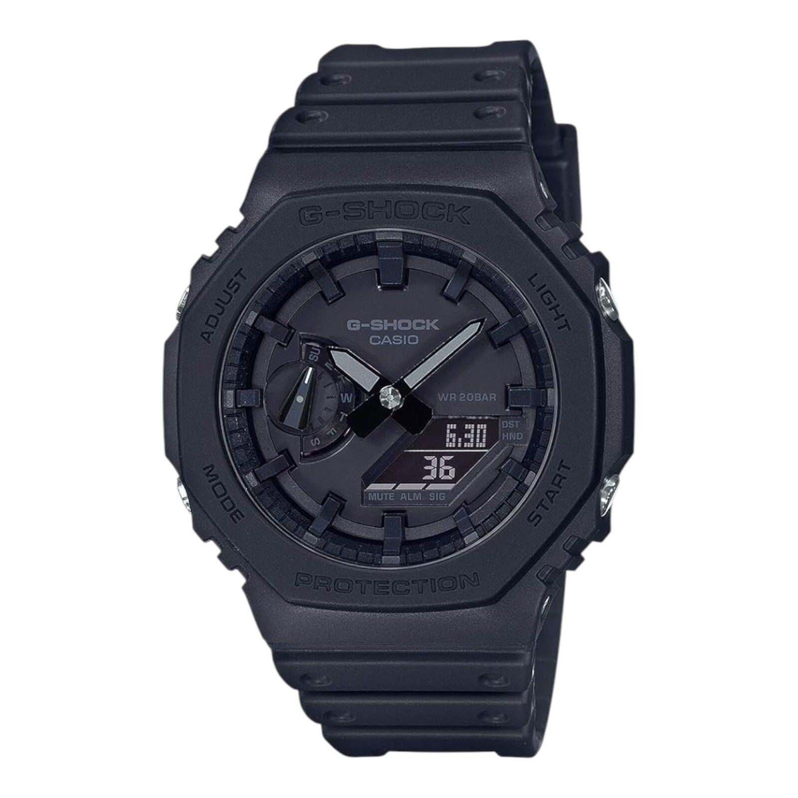 Casio G-Shock GA-2100-1A1 Mens Slim Black Analogue Digital Watch Carbon Resin