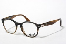 NEW PERSOL P 3284-V 1135 BLACK BROWN HORN FADE AUTHENTIC EYEGLASSES 50-20 E197
