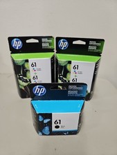 Lot Of HP 61 Tri-Color Ink Cartridge CZ074FN And Black Ch561wn