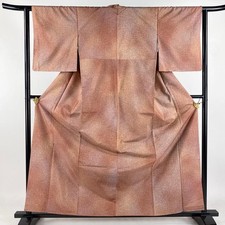 JAPANESE KIMONO FINE PATTERN PINK 162.5cm 5 ft 4 in PURE SILK DD7000