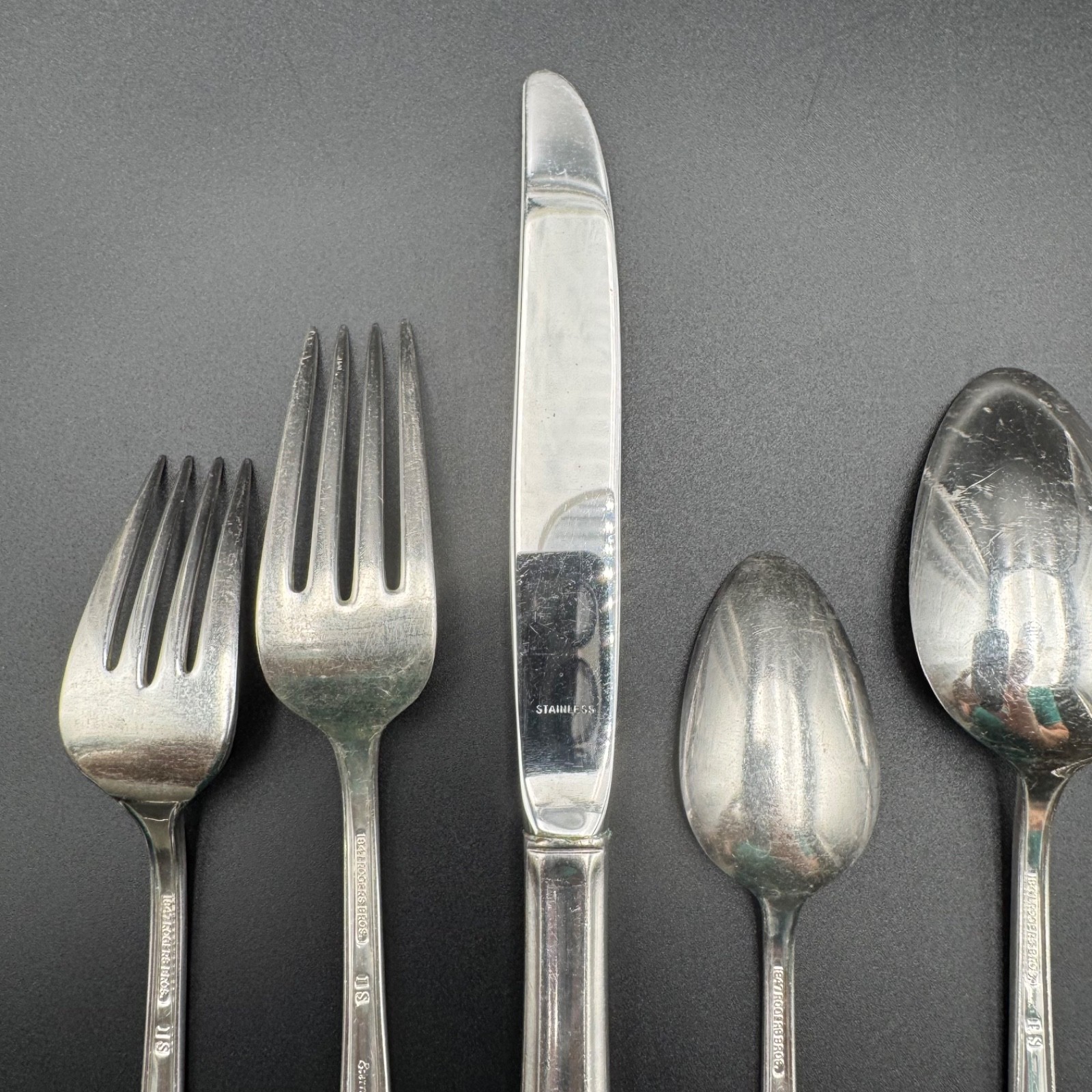 1847 Rogers Bros Silver Plate Eternally Yours 2 Place Settings 10 pcs VTG