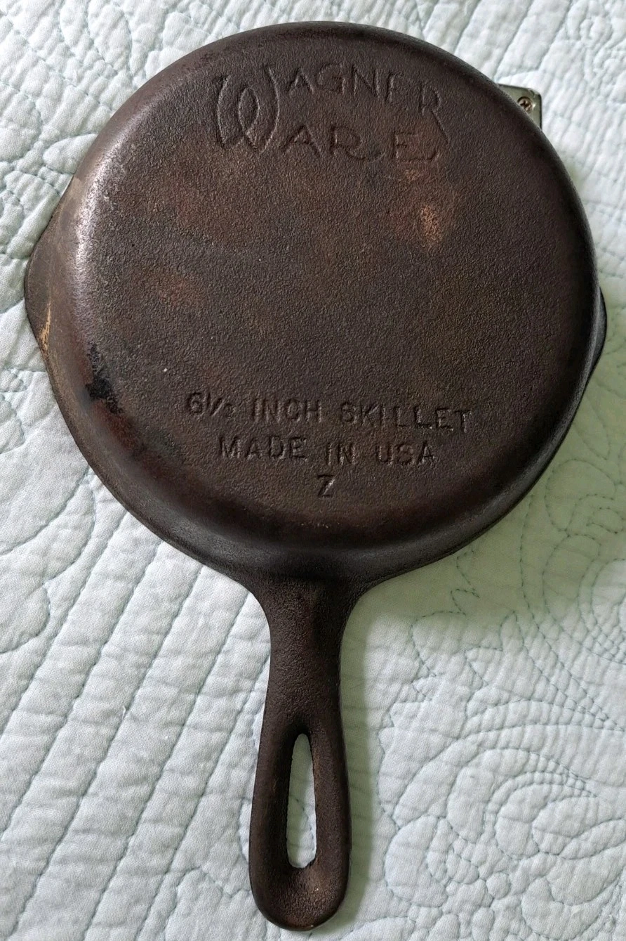 Vintage Wagner Ware 6 1/2 Inch Number 3 Skillet Z USA Small Frying Pan Cast Iron