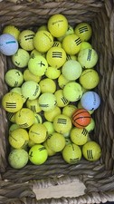 60 x Mixed Golf Balls mainly Range, Yellow, great condition 👌