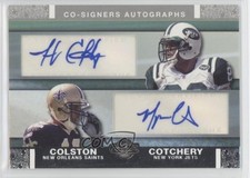 2007 Topps Co-Signers Jerricho Cotchery Marques Colston #CSA-CC Auto 4y0