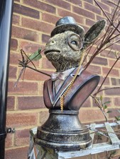 Gentleman Goat Bust Eccletic Luxe Home Ornaments Farm Animal Resin Elegant Decor