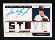 2019 Panini National Treasures Holo Gold /25 Stephen Gonsalves #RSN-SG Auto 4z8