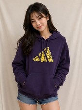 Adidas Women's Hoodie Size S Floral Logo Graphic Sweatshirt NWT MSRP 55 Loosefit