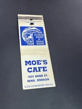 Vintage Oregon Matchbook “Moe’s Cafe” Bend