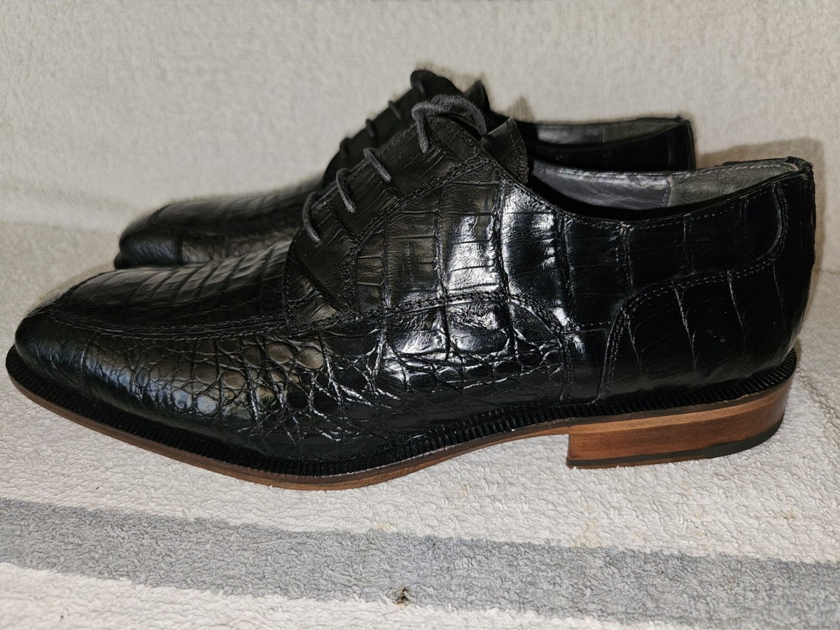 Size 10 brown alligator lace up. Brand is Forli Made in Italy 4468 Calzoleria Toscana Men main image 2