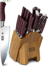 Super Sharp High Carbon Stainless Steel Chef Knife Set, Professional Cutlery Kni