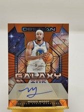 2023-24 Obsidian Galaxy Ink Orange Moses Moody Auto /75 Golden State Warriors 