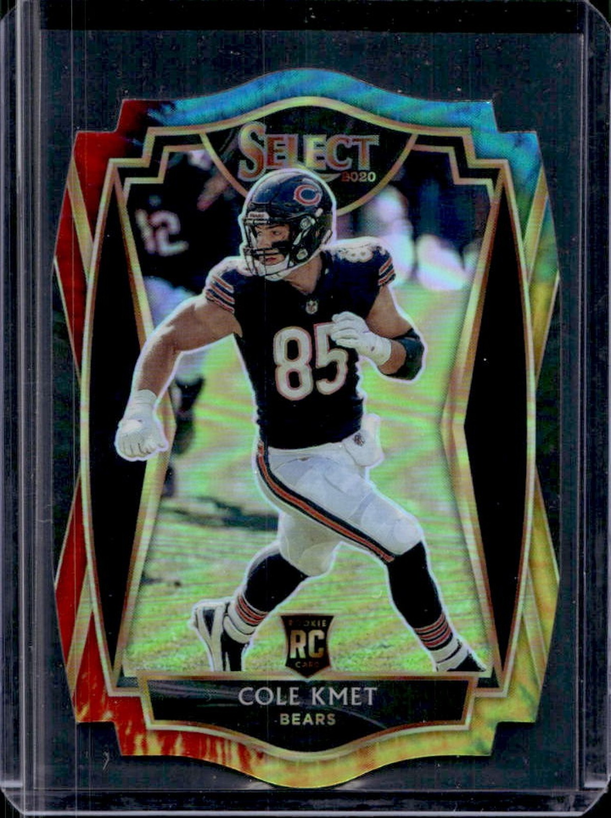 2020 Panini Select Cole Kmet RC Tie Dye Prizm Die Cut Premier Level #/25 Bears