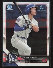 Jeren Kendall 2018 Bowman #BCP23 Chrome Prospects Los Angeles Dodgers
